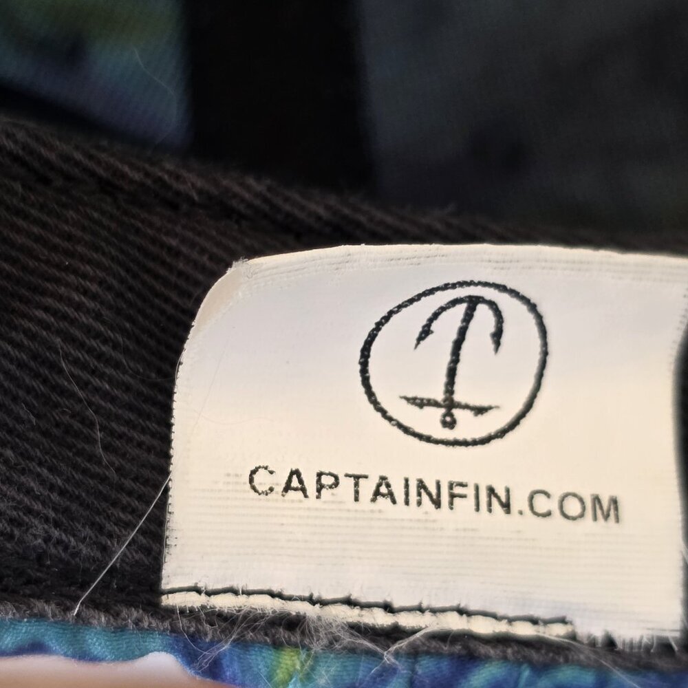 Captain Fin Fresh Catch Trucker Hat Blue Green Palm Trees Snapback Trucker - Picture 3 of 8
